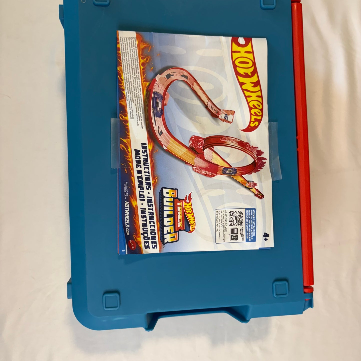Hot Wheels Track Builder Storage Case Stunt Loop Set Blue Red New Sealed Complete
