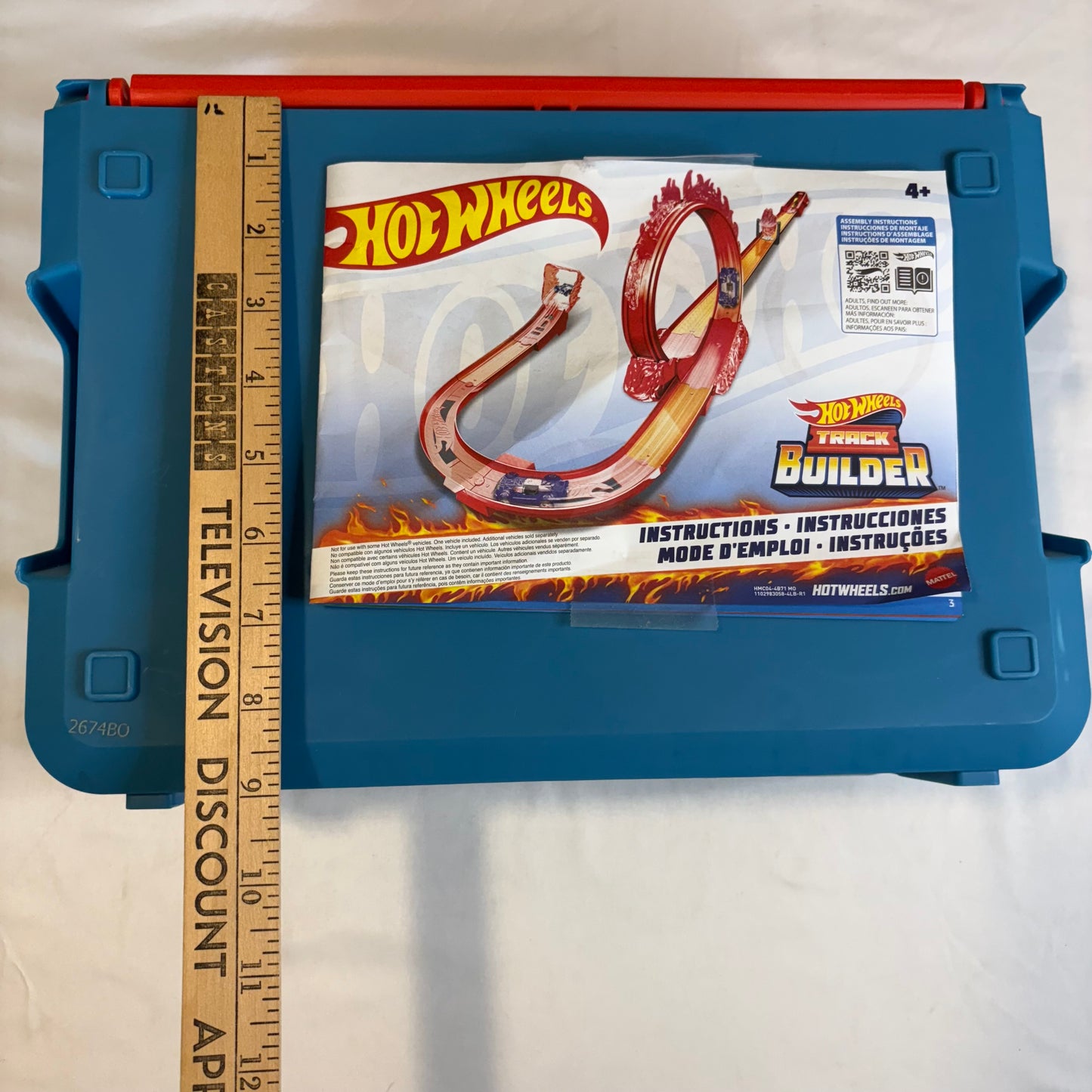 Hot Wheels Track Builder Storage Case Stunt Loop Set Blue Red New Sealed Complete