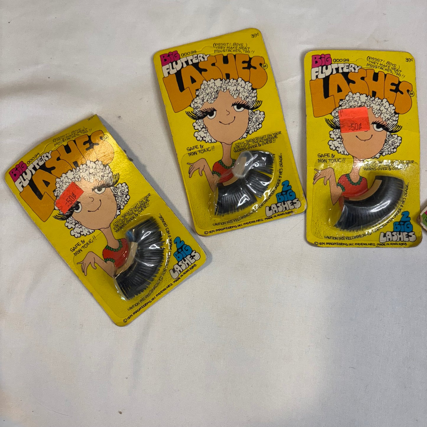 Vintage False Eyelashes Lot Fluttery Lashes 516 & Eye Lashes Retro Makeup Sealed