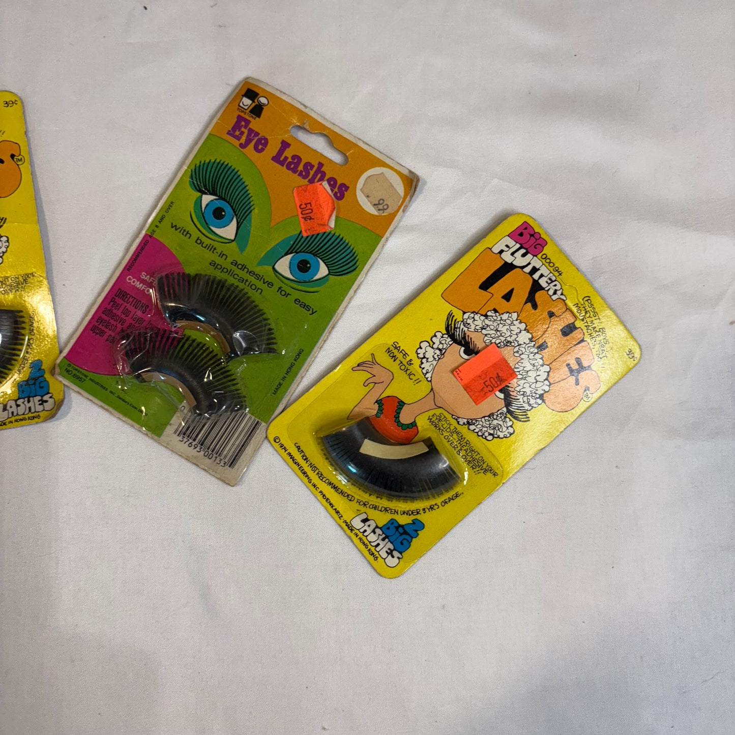 Vintage False Eyelashes Lot Fluttery Lashes 516 & Eye Lashes Retro Makeup Sealed