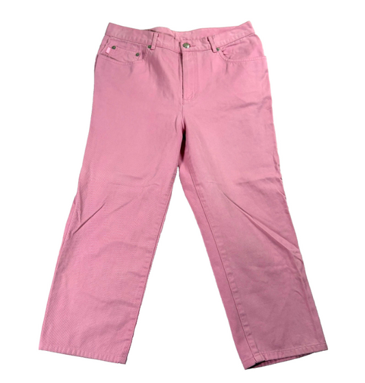 Lauren Jeans Co Pink Pants Womens 8 Straight Leg 100% Cotton Casual Vintage
