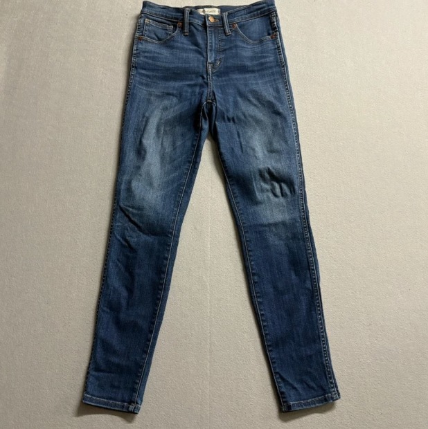 Madewell 10 High Rise Skinny Jeans Womens Size 26 Blue Denim Stretch