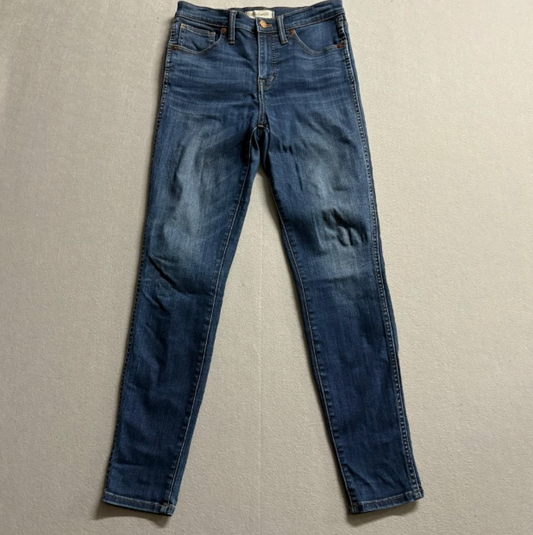 Madewell 10 High Rise Skinny Jeans Womens Size 26 Blue Denim Stretch