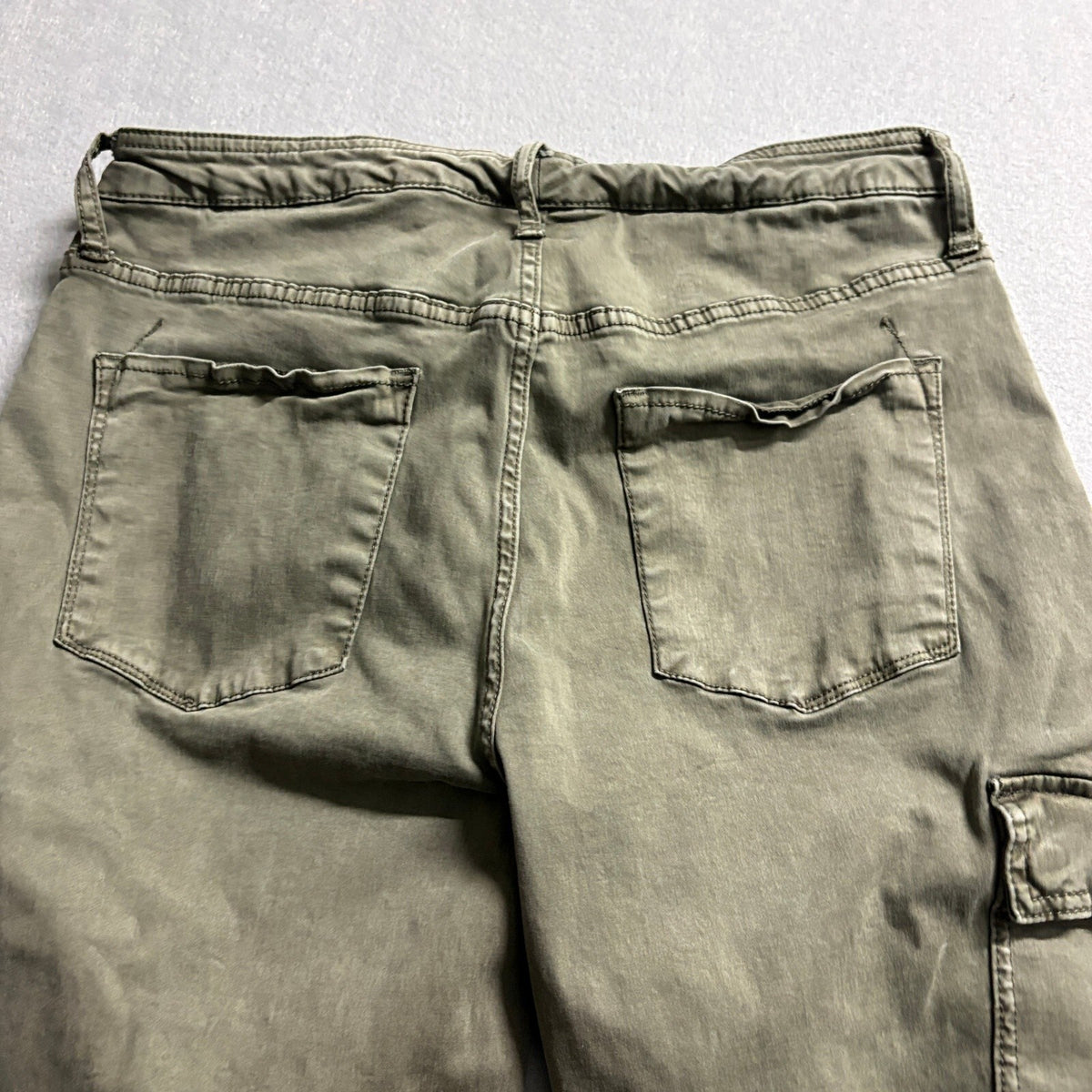 Mossimo Denim High Rise Jegging Cargo Pants Womens 14/32 Olive Green Stretch