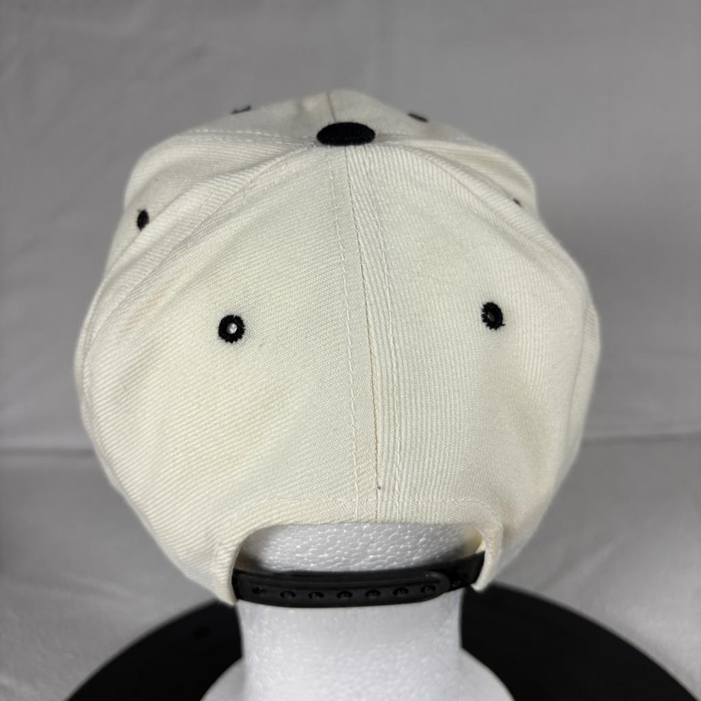 Vintage Nike Air Snapback Hat Kee & Ed Off White Black Wool Blend Cap