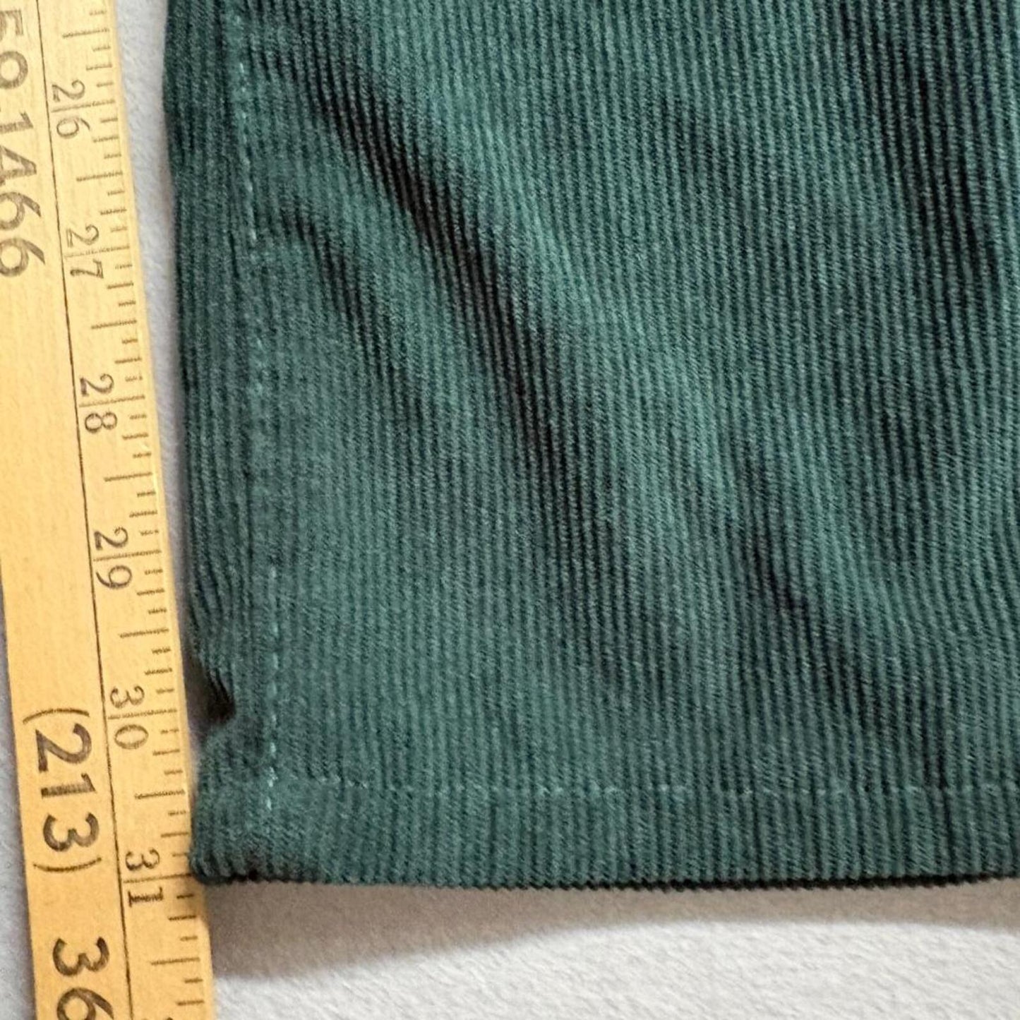 Shein Corduroy Pants Womens Small Green High Rise Straight Leg Stretch Casual
