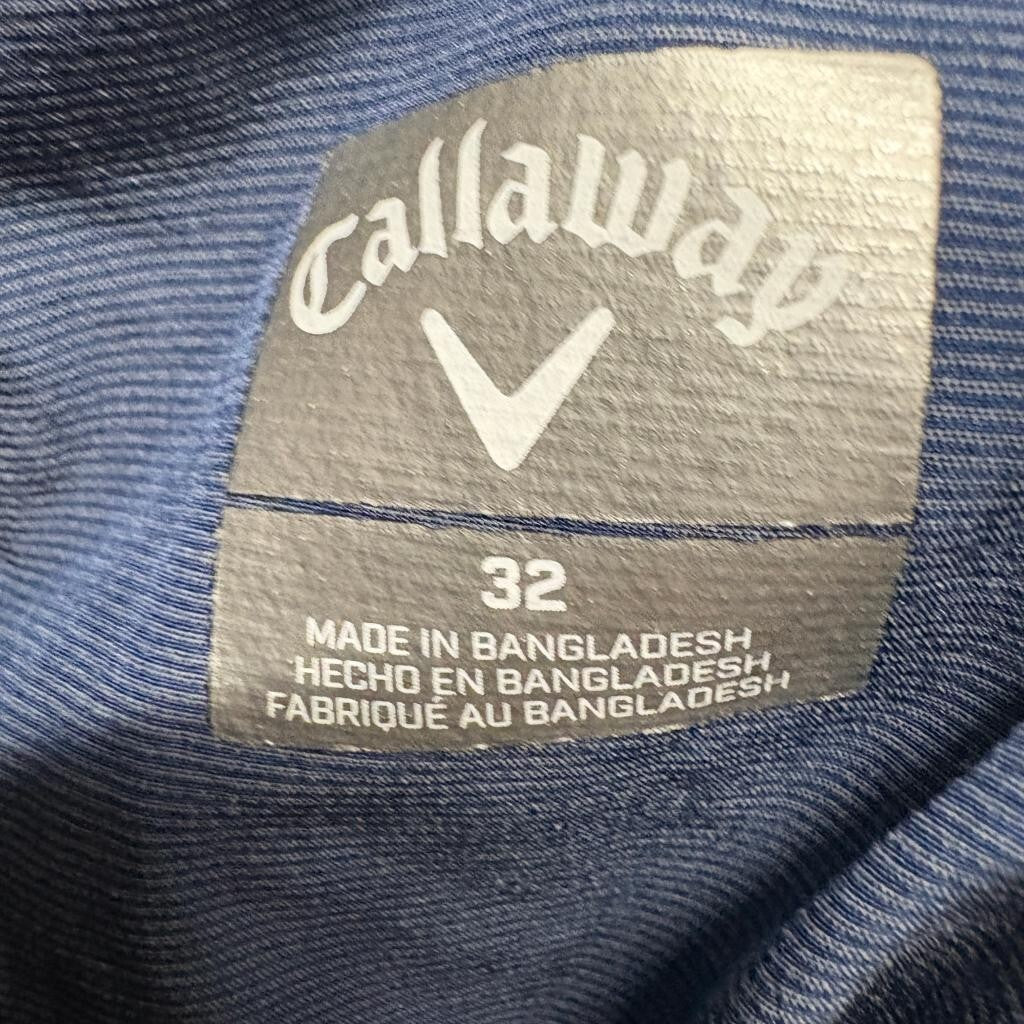 Callaway Golf Shorts Mens 32 Blue Flat Front Performance Stretch Chino