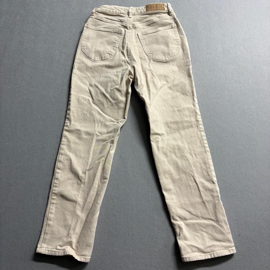 PacSun Curve Straight Jeans Womens 25 Beige Tan Denim High Rise Pants