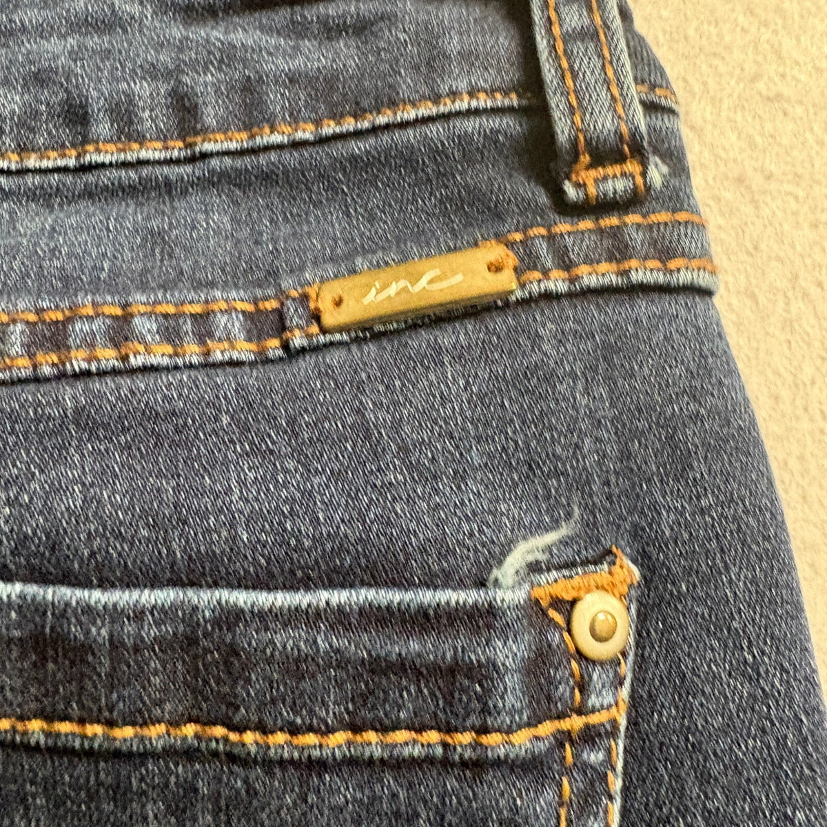 INC International Concepts Jeans Women 4 Blue Skinny Leg Crop Ankle Stretch