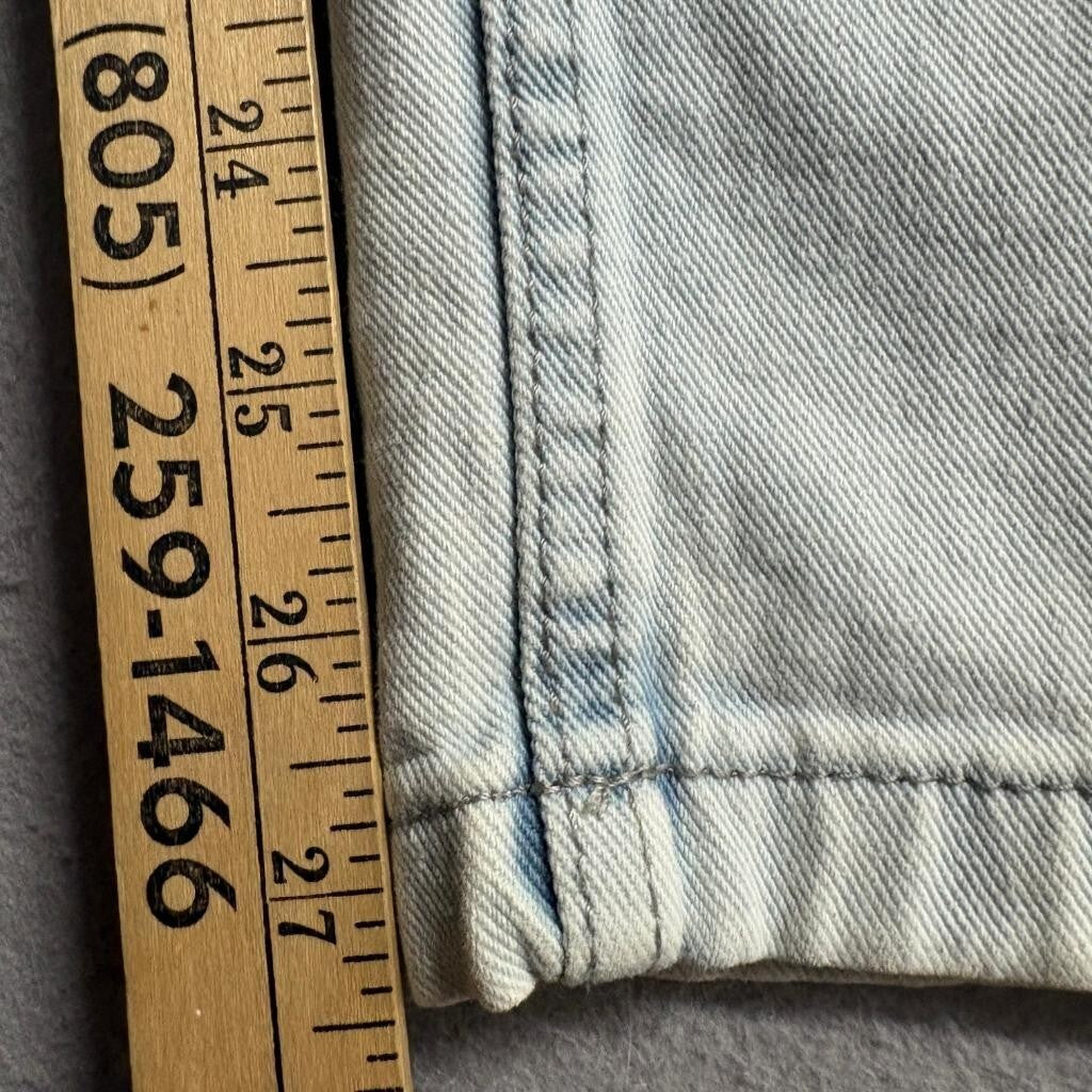 Refuge Denim Mom Jeans Womens Small Light Wash Distressed Elastic Waist