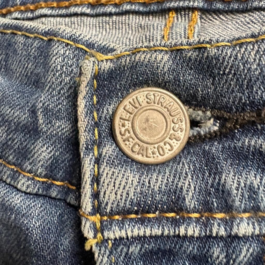 Levis 511 Slim Jeans Mens 30x30 Blue Denim Distressed Faded Workwear