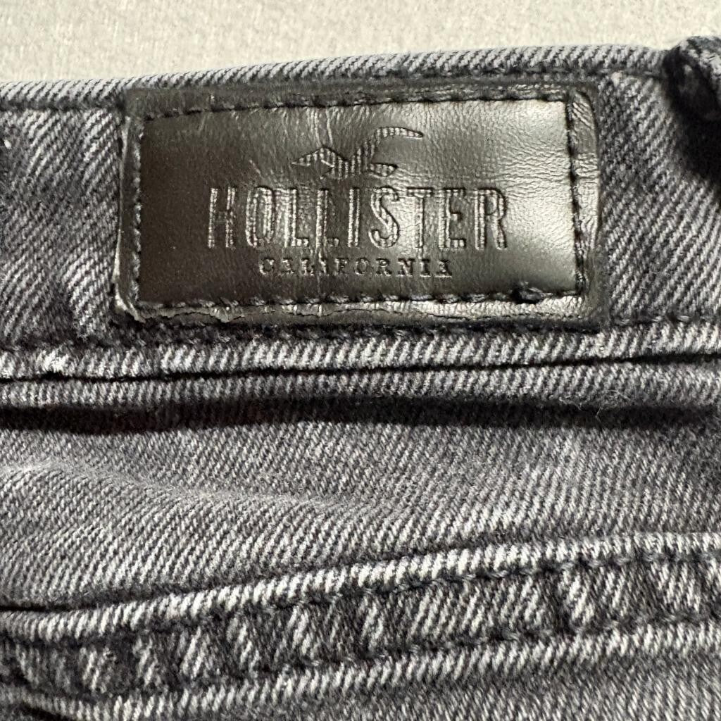 Hollister Ultra High Rise Dad Jeans Womens 1R W25 L31 Black Seam Detail Denim