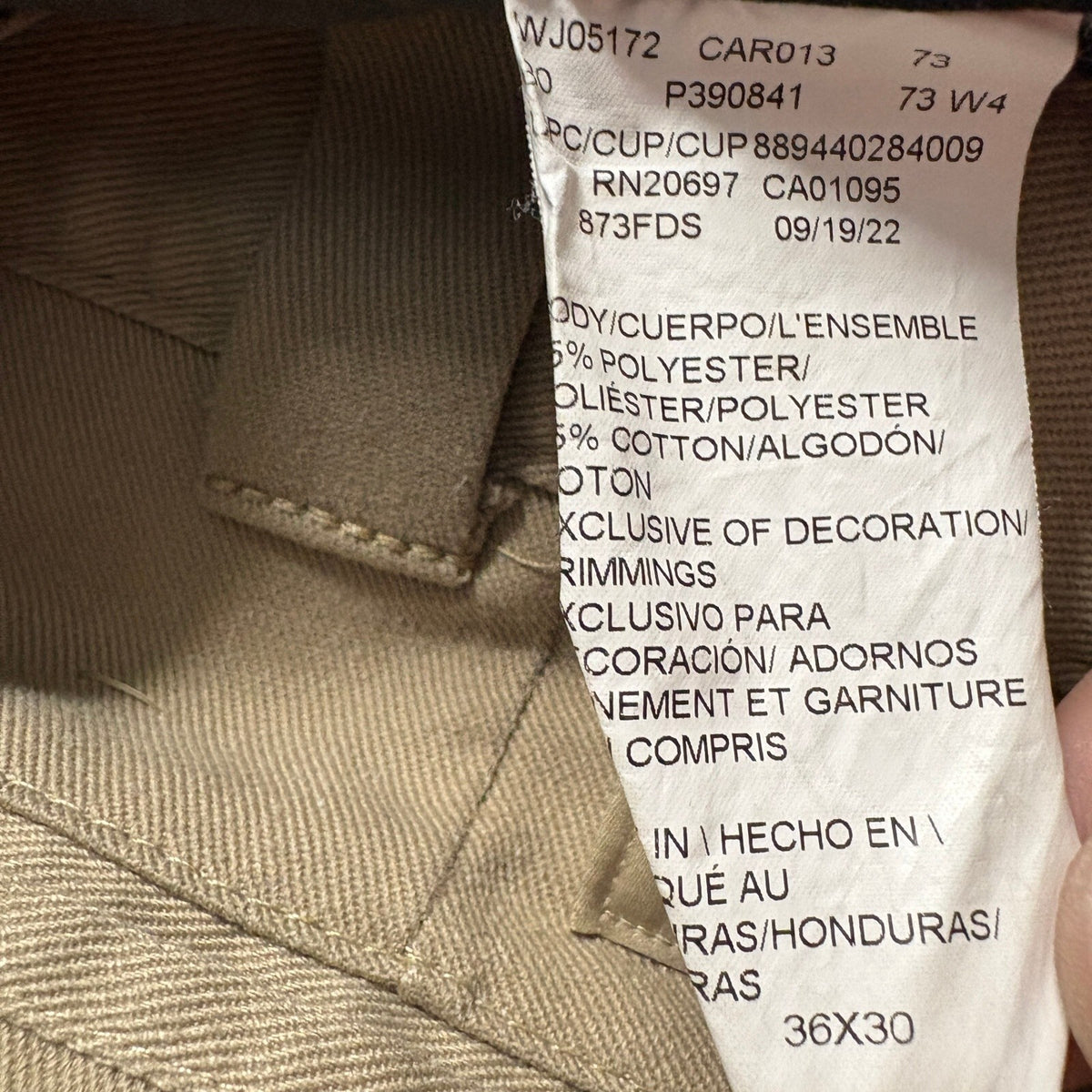 Dickies Flex Slim Fit Chino Pants Mens 36x30 Khaki Beige Workwear 873FDS