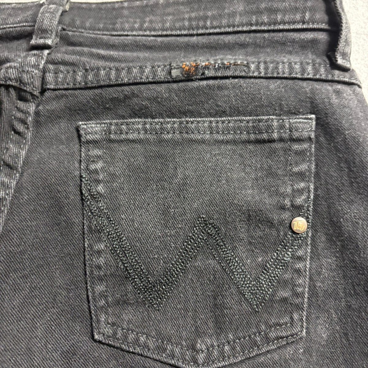 Wrangler Q-Baby Ultimate Riding Jeans Womens 7/8x36 Black No Gap Waistband