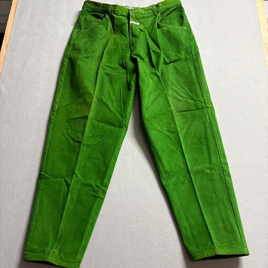 Vintage Boss Jeans World Wide Green Denim Pants Size 38M Made in USA