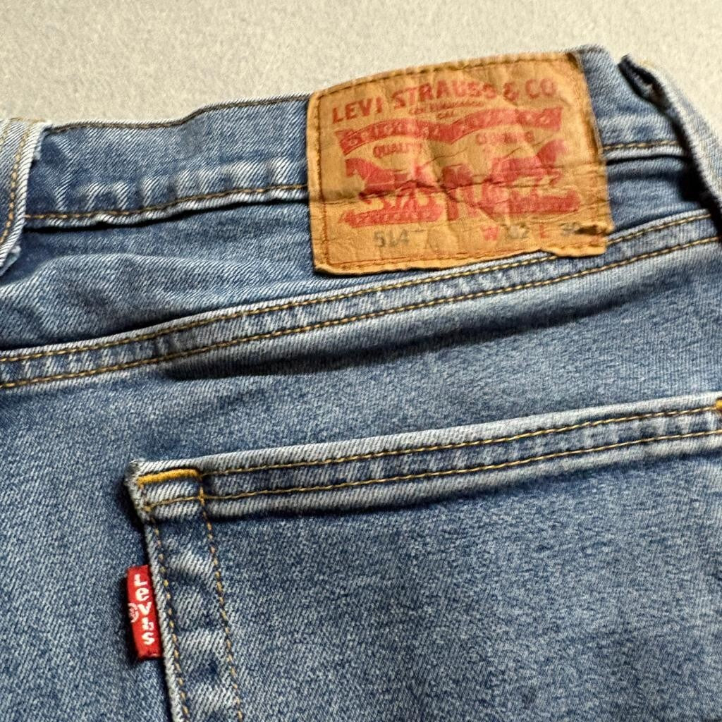 Levis 514 Straight Fit Jeans Mens 32x30 Blue Denim Stretch Pants