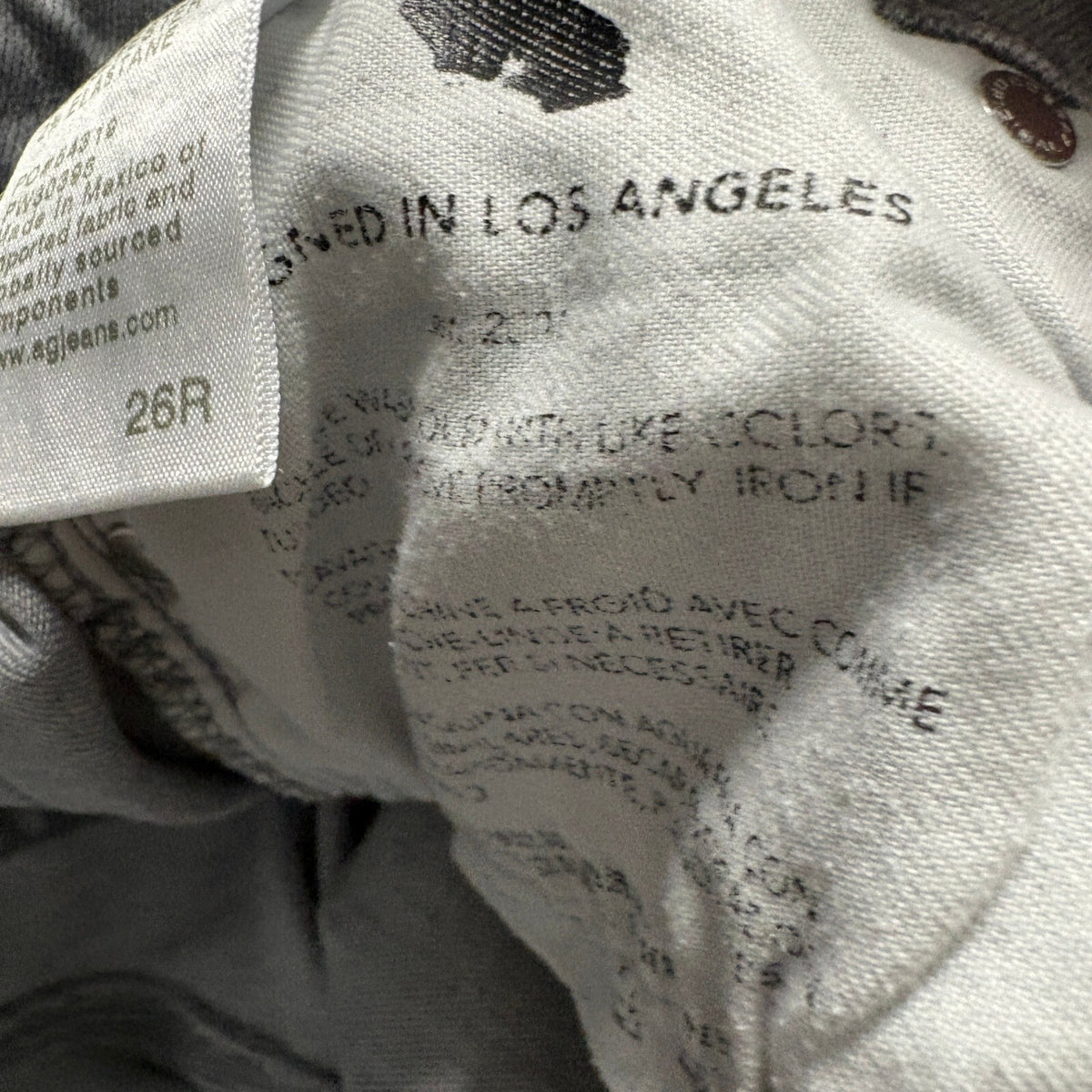 AG Adriano Goldschmied Prima Mid Rise Cigarette Jeans Womens 26R Gray Stretch