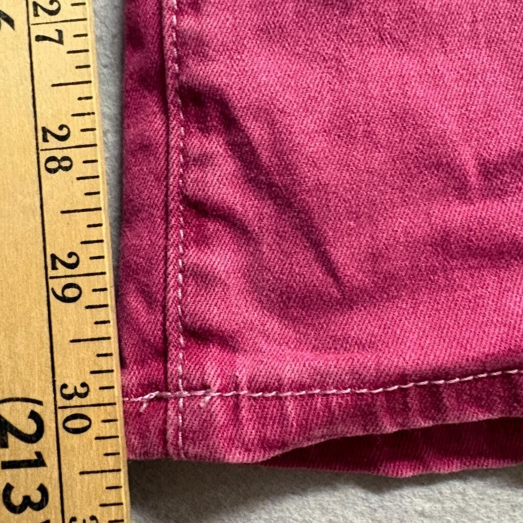Fashion Nova Lace Up Flare Jeans Womens Size 9 Burgundy Pink Stretch Denim