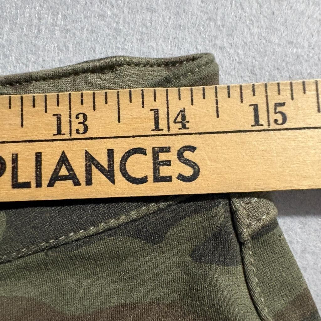Denim Blvd Camo Skinny Pants Womens Large Green Camouflage Stretch Rayon Blend