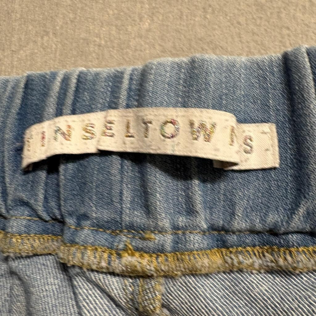 Tinsel Town Denim Joggers Womens Small Blue Stretch Cargo Utility Jeans Pants