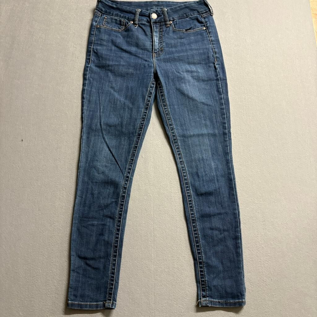 Seven7 Skinny Jeans Womens 8 Blue Denim Stretch Mid Rise Five Pocket
