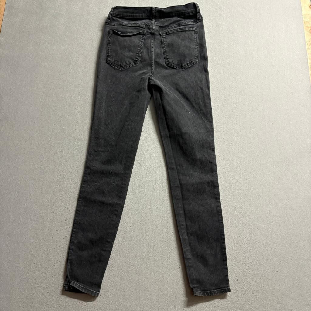 Madewell 10 High Rise Skinny Jeans Womens 26 Black Denim Stretch