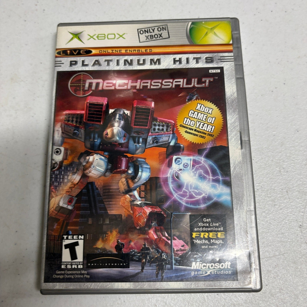 MechAssault Microsoft Original Xbox Platinum Hits CIB Complete Game