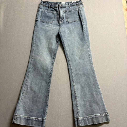 Kensie Jeans The Savannah High Rise Flare Womens Size 8/29 Blue Denim Stretch
