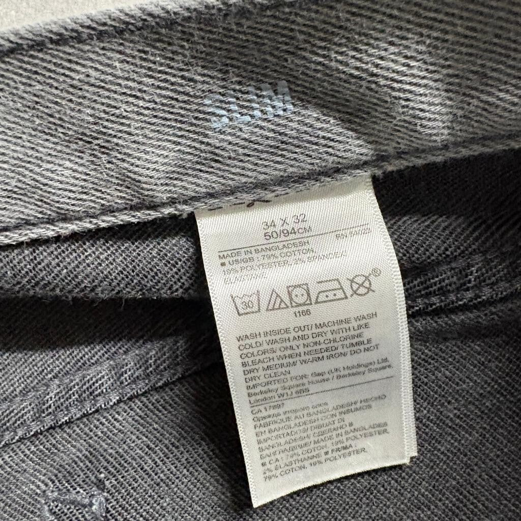 Banana Republic Traveler Jeans Mens 34x32 Gray Slim Straight Stretch Denim