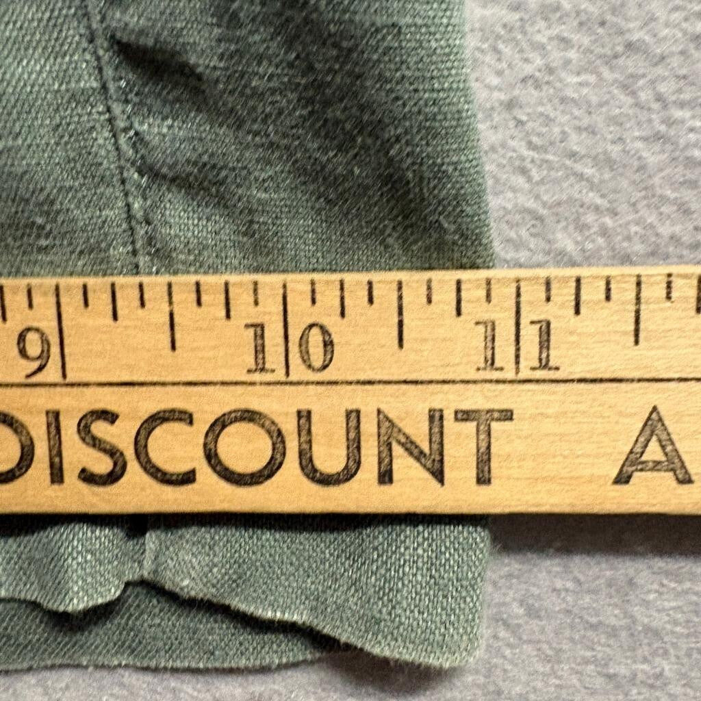Lands End Linen Pants Womens 18 Green Wide Leg Elastic Waist Pull On Casual