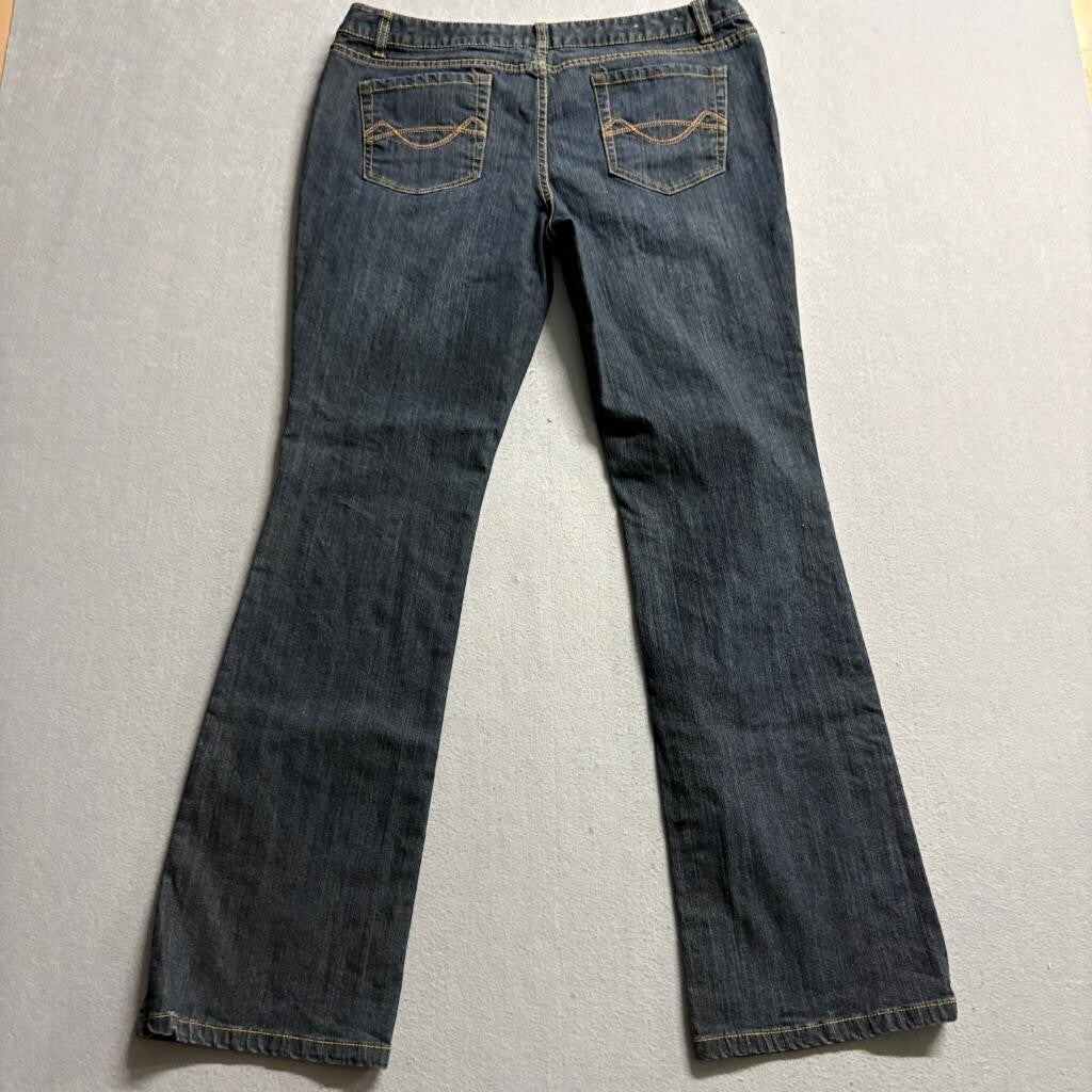 Mossimo Supply Co Bootcut Jeans Womens 15R Fit 6 Blue Denim Stretch Mid Rise