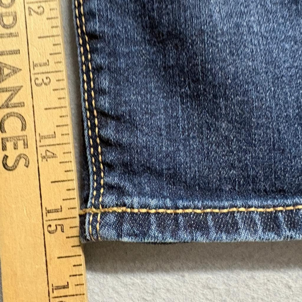 Susan Graver Jeans Womens 6 Blue Denim Pull On Sailor Button Crop Capri Pants