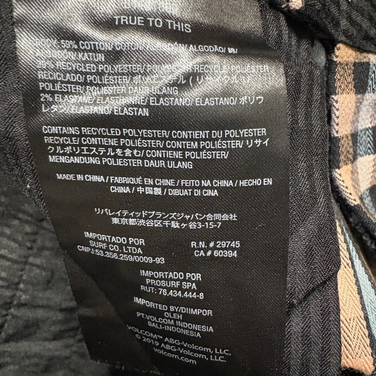 Volcom Plaid Trousers Womens Size 27 Multicolor Gingham Straight Leg Ankle Pants