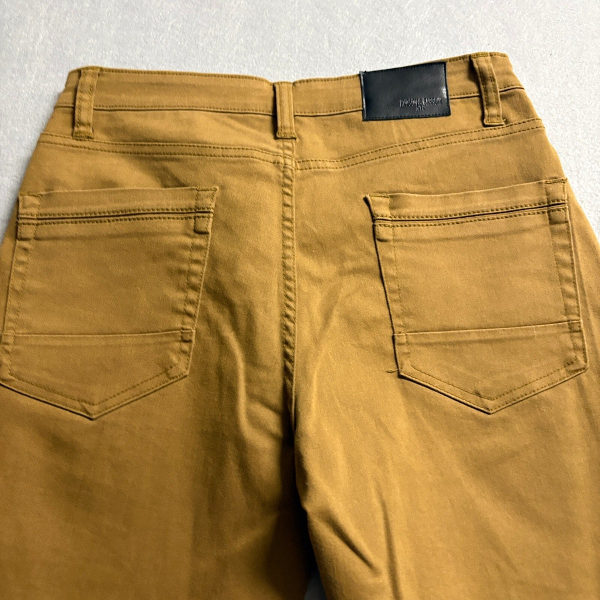 Hudson and Barrow NYC Mens Slim Stretch Pants 30x30 Brown Chino 5-Pocket