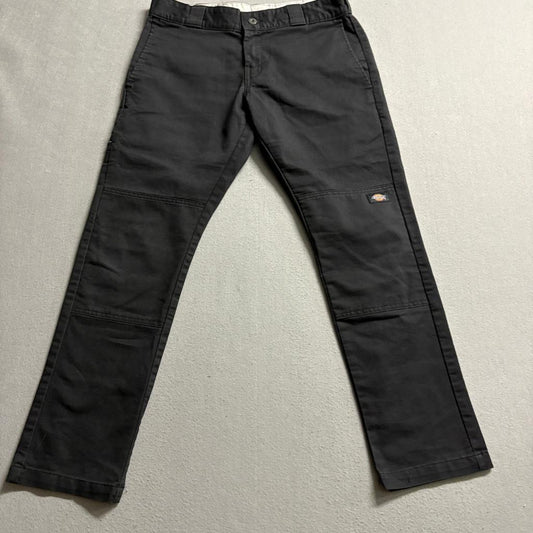 Dickies Skinny Straight Double Knee Pants Mens 31x30 Black Workwear WP811BK