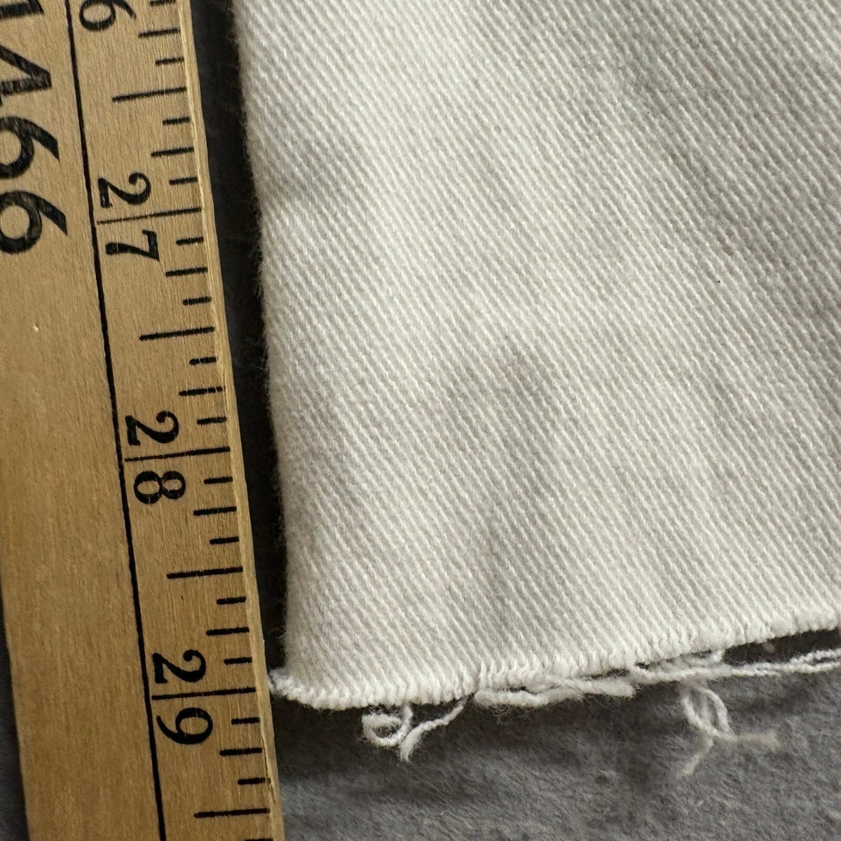 AGS Premium Denim Jeans Womens Size 5 White Wide Leg Raw Hem Stretch New