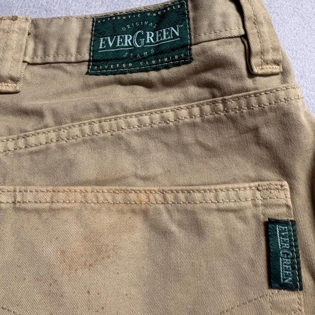 Evergreen Jeans Mens 38 Regular Khaki Brown Cotton Loose Straight Chino Pants