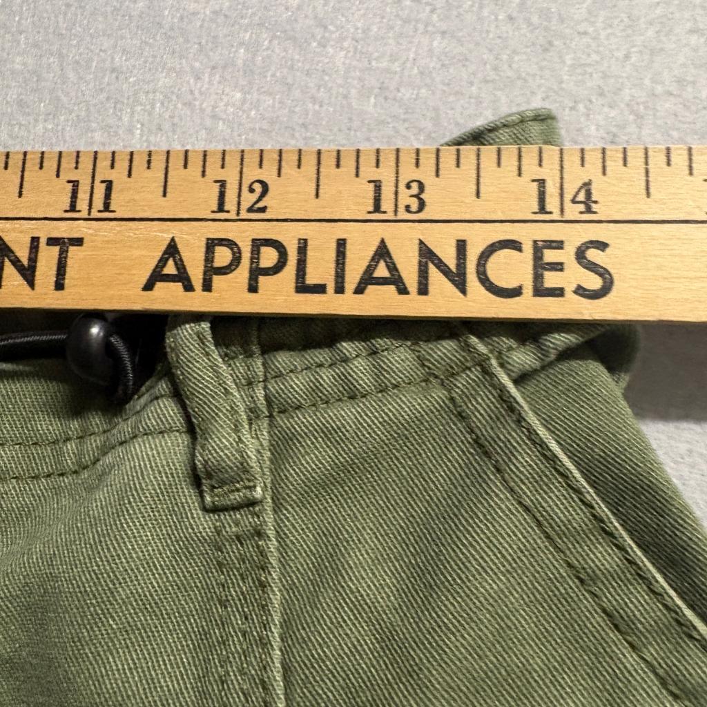 Brandy Melville J Galt Cargo Pants Womens Olive Green Wide Leg Drawstring