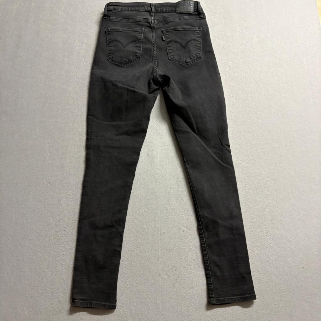 Levis 721 High Rise Skinny Jeans Womens Size 30 Black Denim Stretch Pants