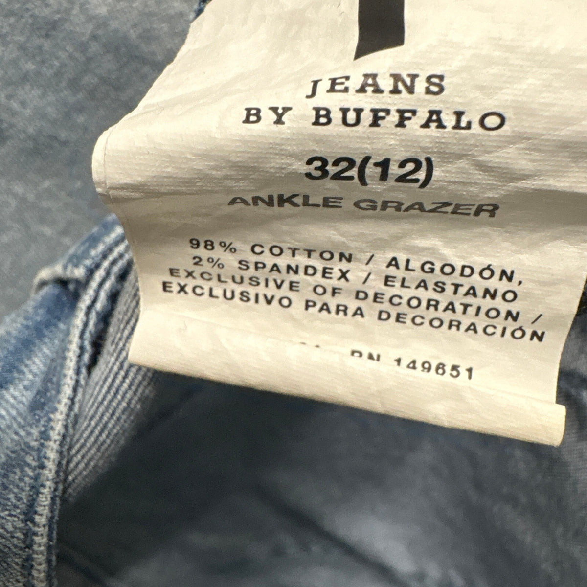 Jeans by Buffalo Womens Size 32 12 Nara Ankle Grazer Embroidered Light Wash
