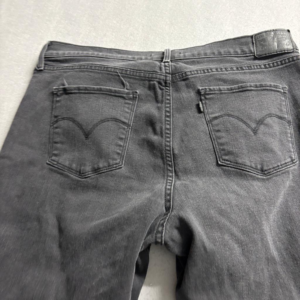 Levis 314 Shaping Straight Jeans Womens 34 Black Stretch Denim Pants