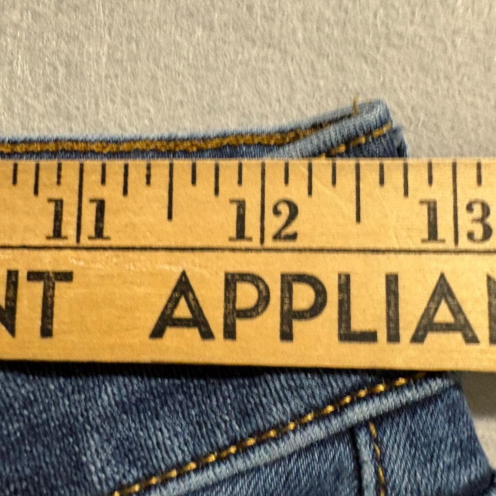 LC Lauren Conrad Girls Skinny Crop Jeans Size 0 Blue Denim Stretch Cuffed