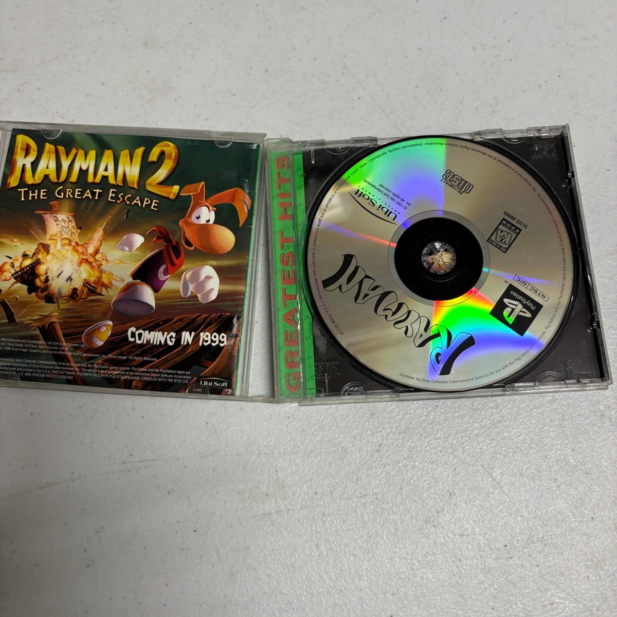 Rayman Sony PlayStation 1 PS1 Greatest Hits Complete CIB Classic Platformer