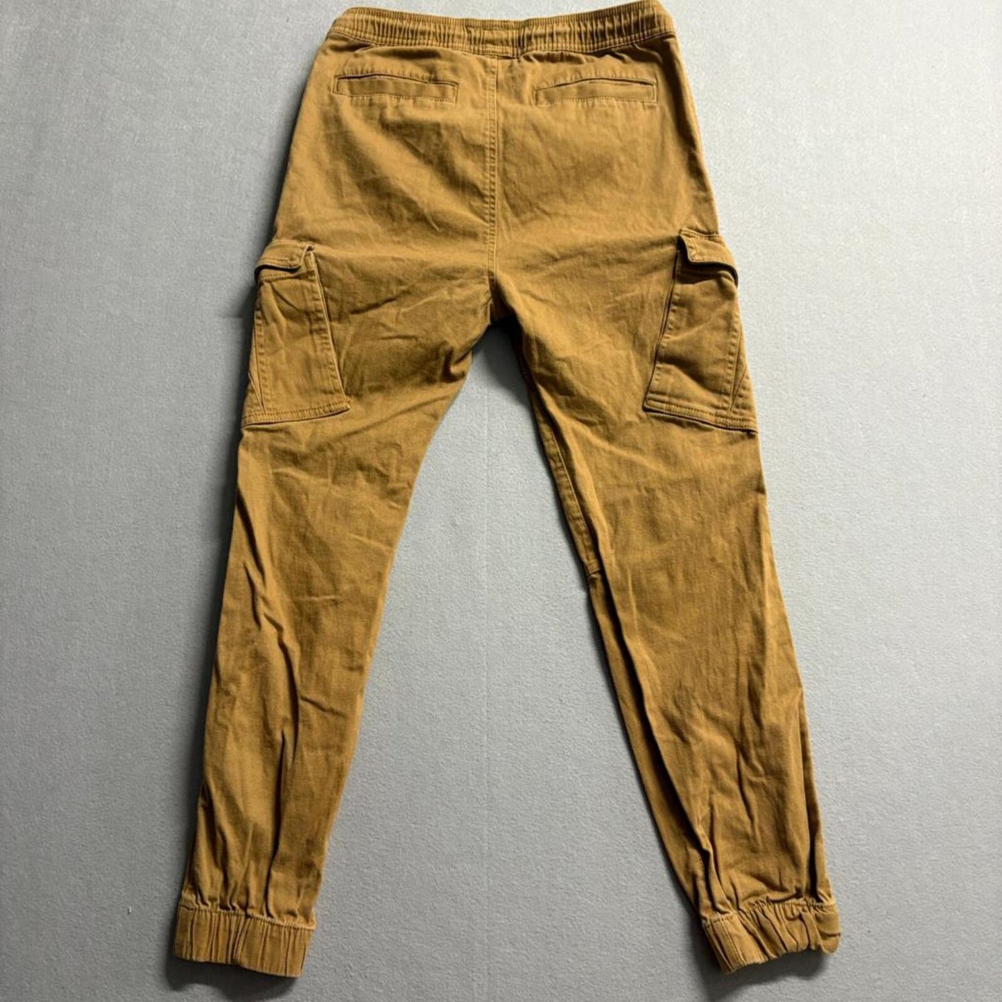 WXYZ MFG CO Cargo Jogger Pants Mens Small Brown Cotton Stretch Elastic Waist