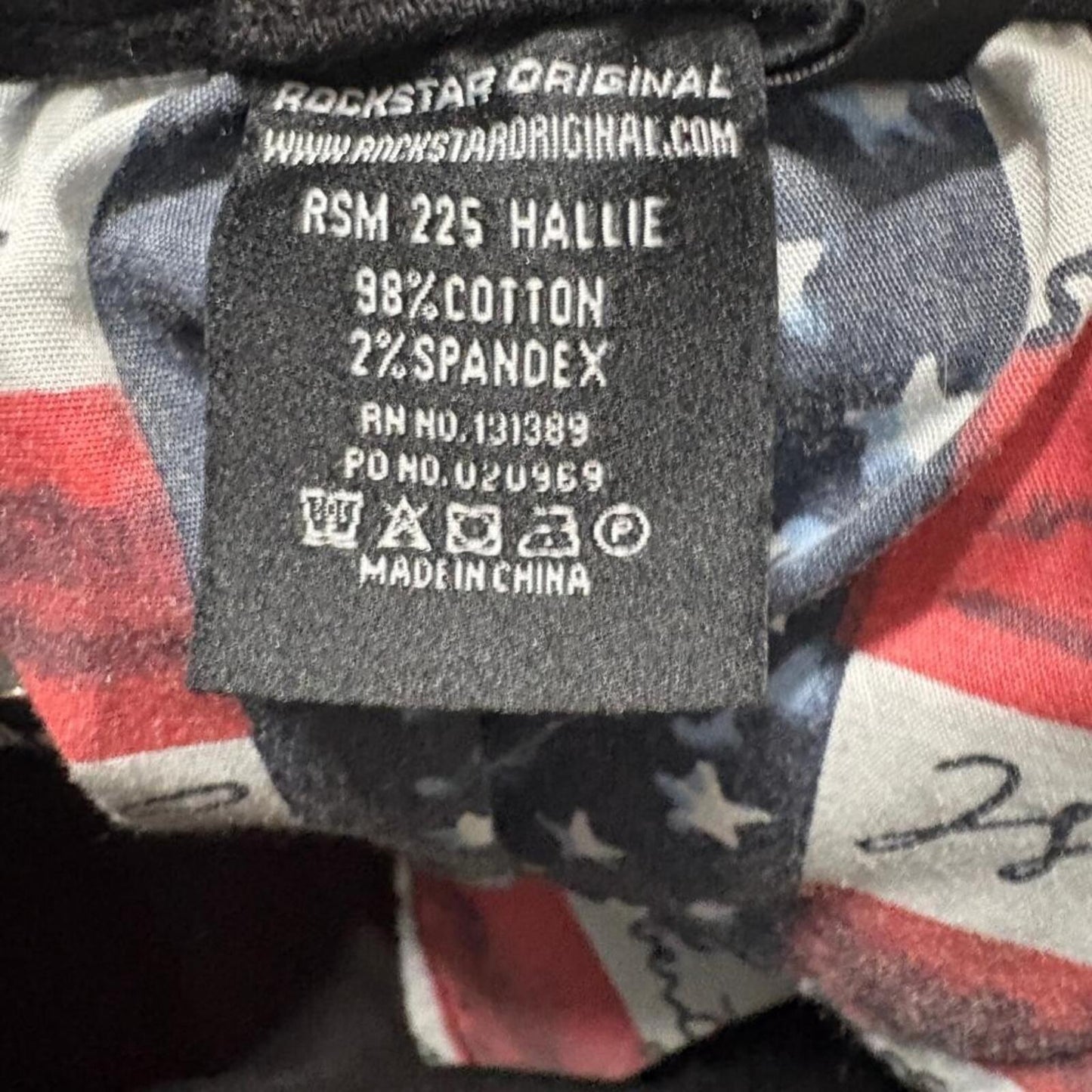 Rockstar Original RSM 225 Hallie Flare Denim Jeans Mens 30 Black Distressed