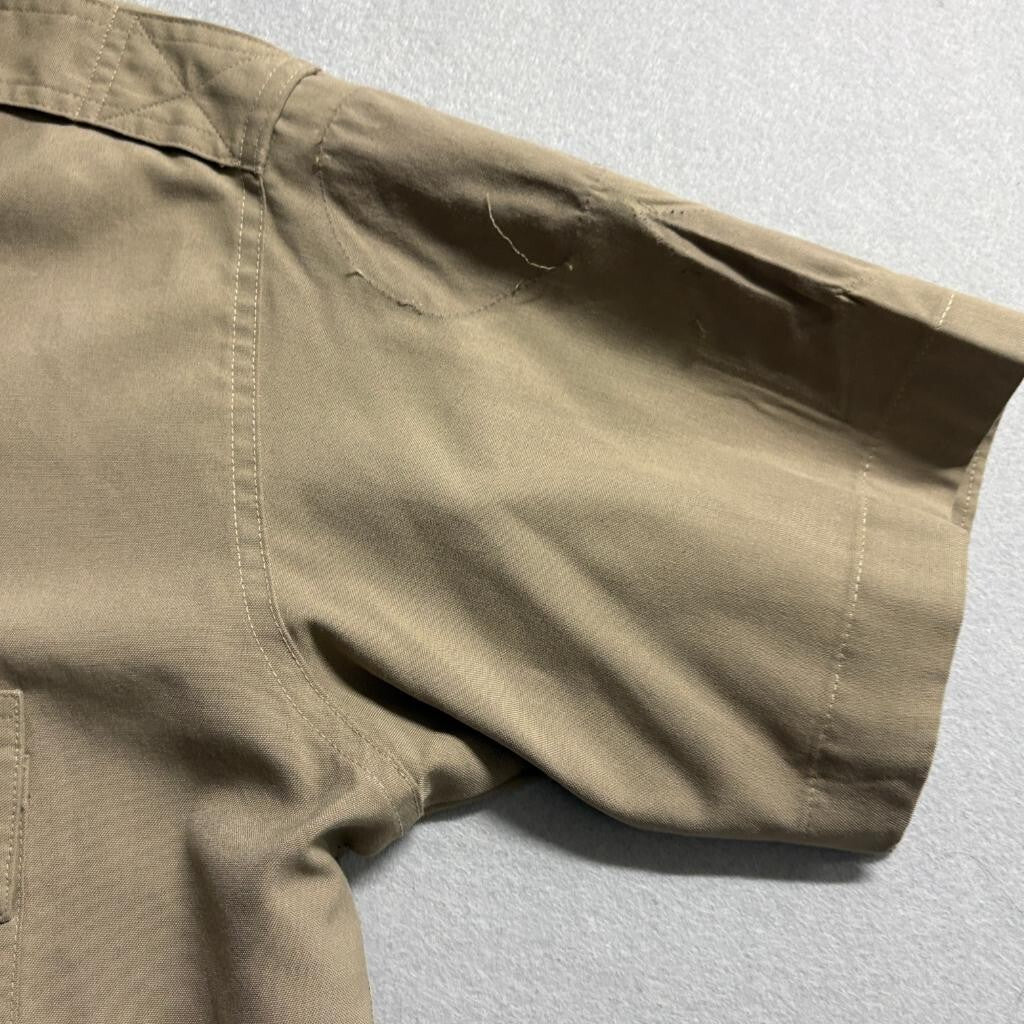 Elbeco Mens 18.5 Tan Short Sleeve Police Sheriff Uniform Shirt LASD Spec
