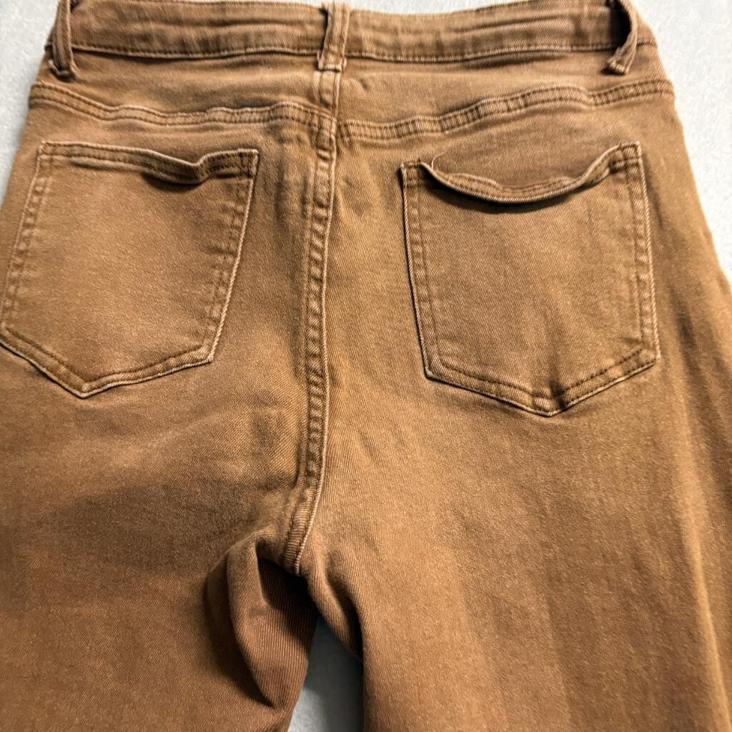 Shein Womens Flare Jeans Size M 6 Brown Denim Stretch High Rise Bell Bottoms