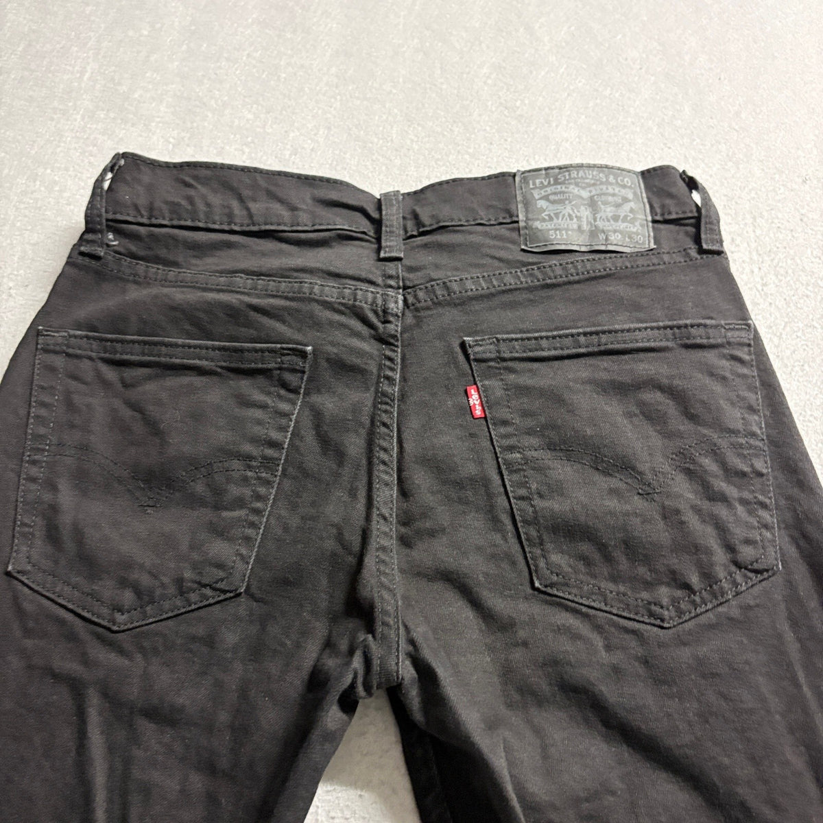 Levi's 511 Slim Fit Jeans Mens W30 L30 Black Stretch Denim Pants 04511-1907 - Photo 15