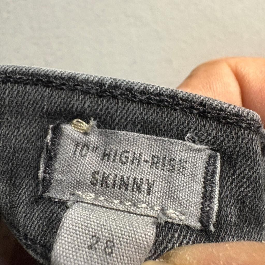 Madewell 10 High Rise Skinny Jeans Womens 28 Gray Denim Stretch