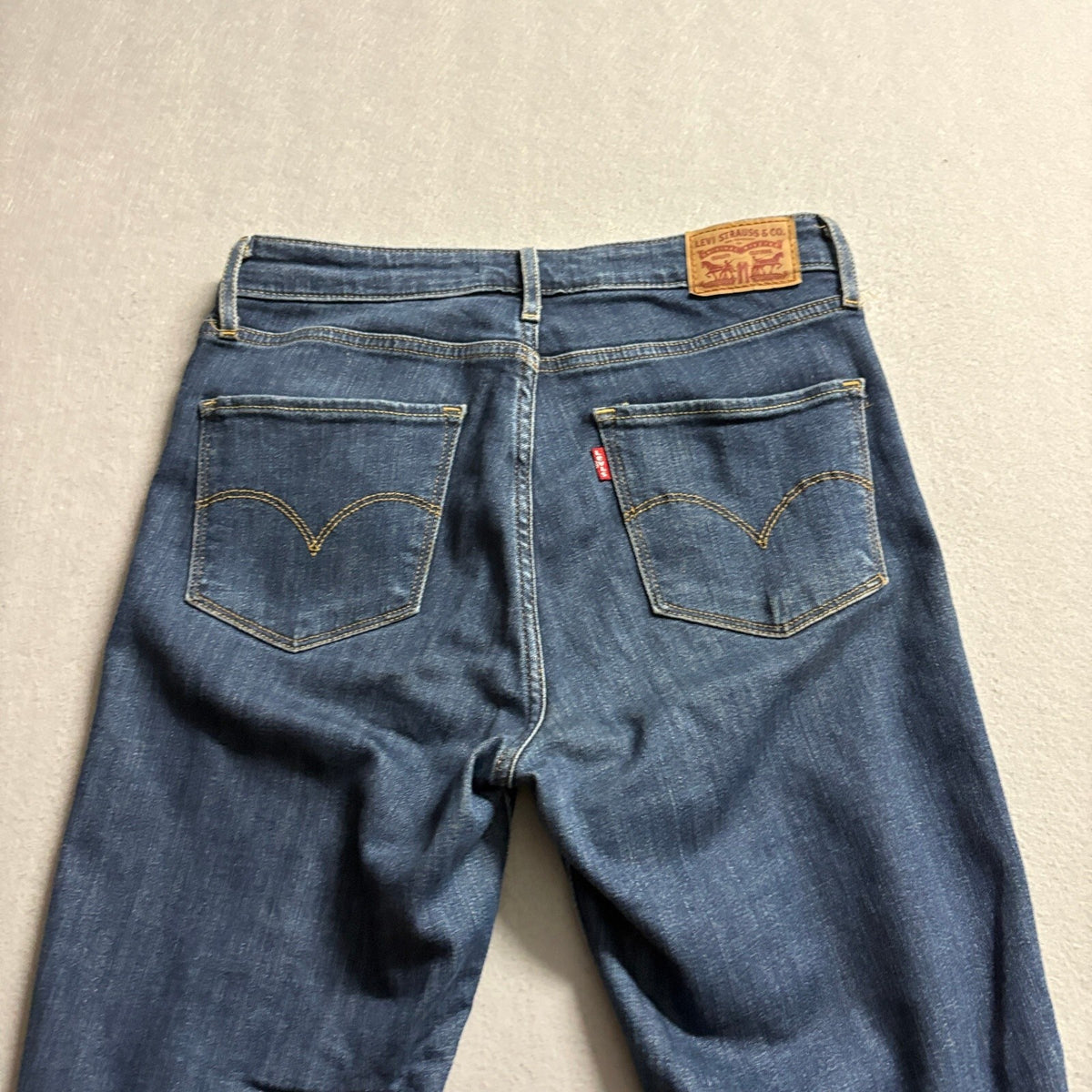 Levi's 721 High Rise Skinny Jeans Womens 29 Distressed Ripped Blue Denim Pants